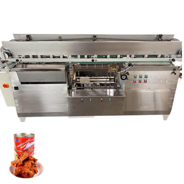 Tin can tuna fish wet glue labeling machine for canned sardine 125g cold glue label machine