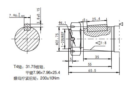 Eaton 2000 moteurs 105-1411-006 de roue de série remplacent 4 boulons, 31,75 axes coniques, 0.875-14 port de joint circulaire d'Unf-2b SAE