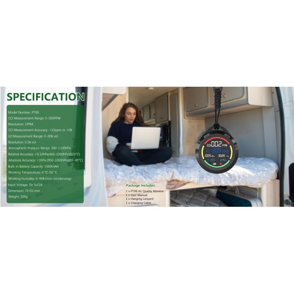 6In1 Mini Portable Carbon Monoxide Alarm Co Gas Detector Analyzer ODM