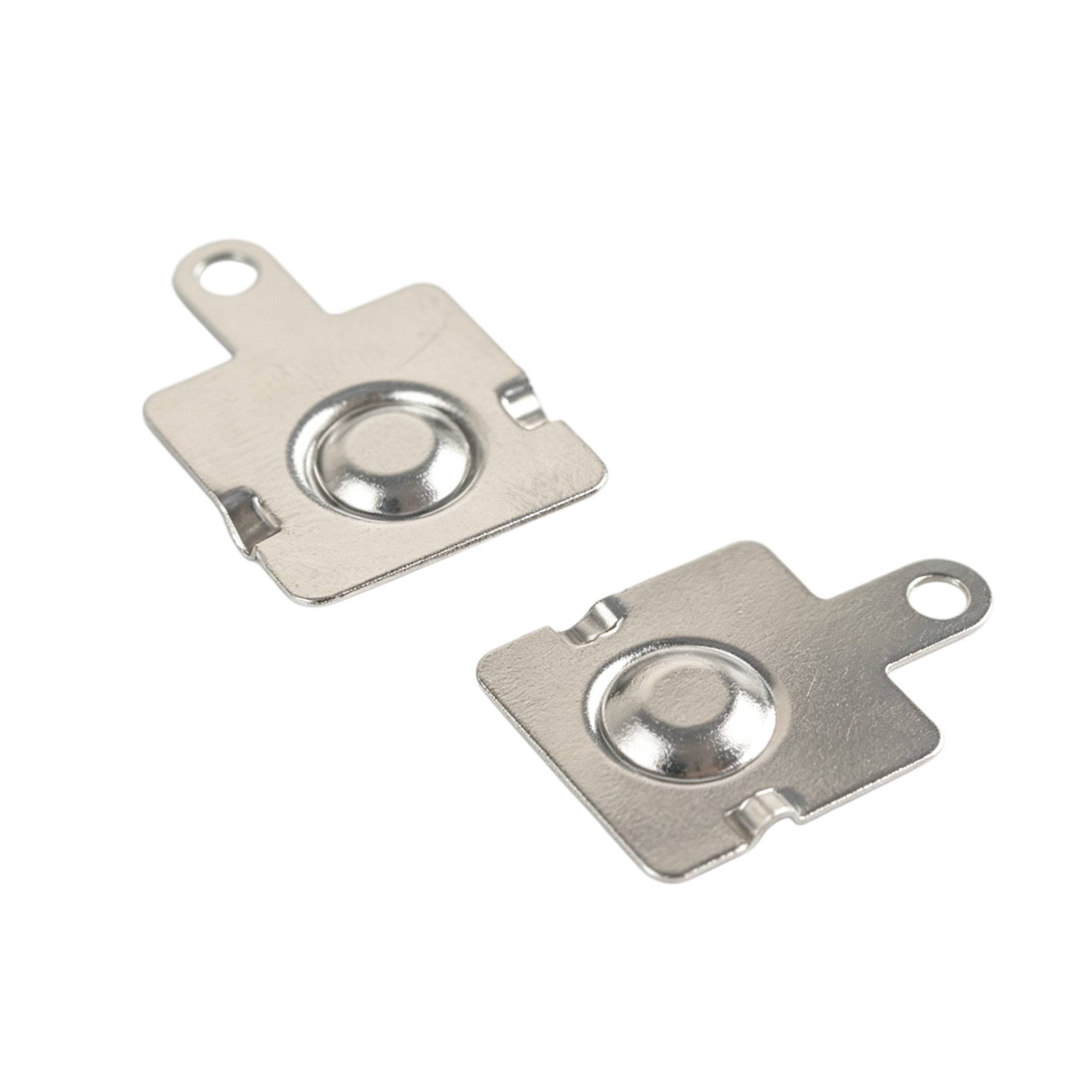 Nickel-Plated Square Battery Contact Spring Plate with Precision Stamping for Corrosion Resistant Remote Control Instruments