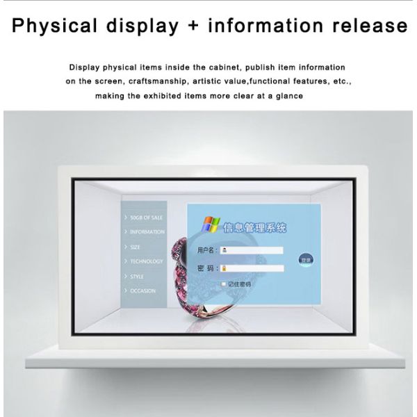 high quality multi touch 43 inch transparent advertising display price