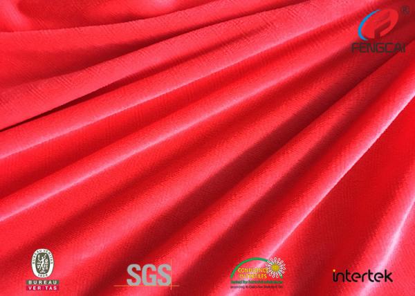 Tissu solide rose de velours de Spandex de PFD pour Madame Garment/pile à la maison du textile 1mm