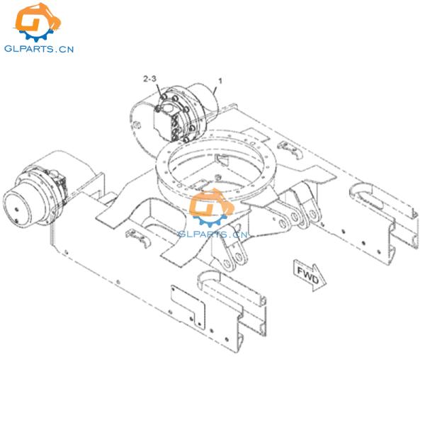 2096663 17448-73300 Travel Motor for E301.5 E301.7 U15 PC15 VIO15 VIO17 Mini Excavator