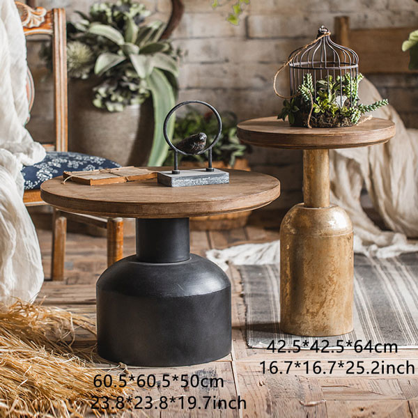 La mano antigua talló la ronda de madera sólida decorativa de lujo de la tabla 8.5kg del centro