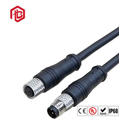 Mini conector de cabo M8 à prova d'água ajustável montado