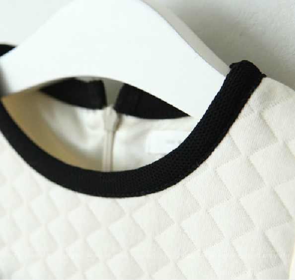 Девушки 100% хлопка одевают длиннюю втулку, одежды белых детей хлопка решетки