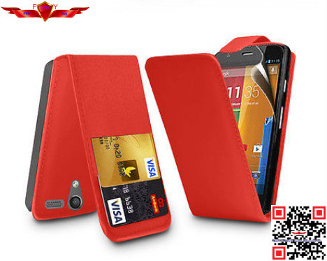 New Arrival High Quality PU Flip Pouch Leather Cover Cases For MOTO G