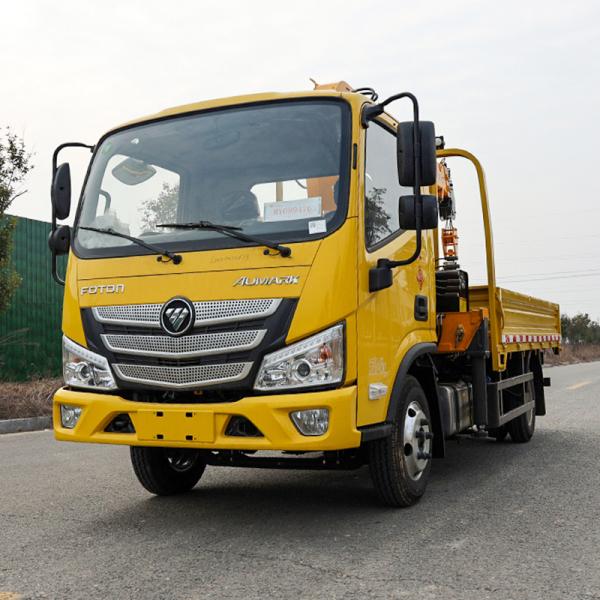 Low Price 3.2T/4T hydraulic boom knuckle boom crane truck mounted crane 4x2
