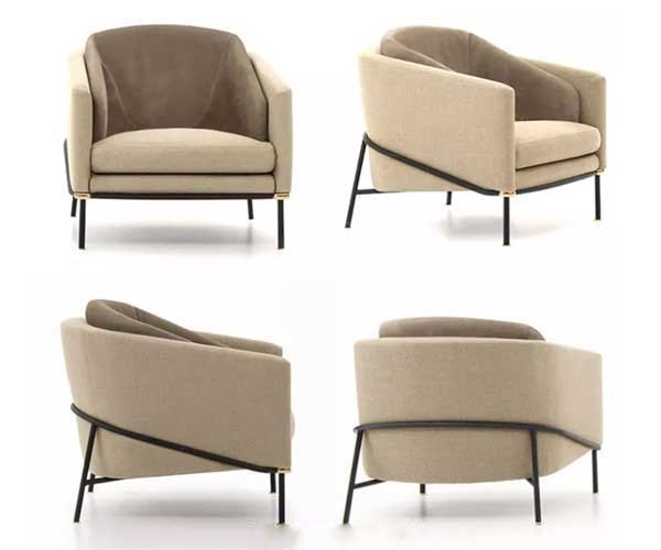 Стул софы Seater гостиной стула софы лобби гостиницы одиночный для комнаты прожития