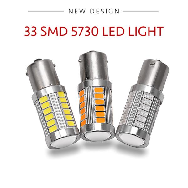 Car Brake Light 1156 BA15S 1157 BAY15D P21W 33 LED 5630 3157 7440 7443 SMD Car Tail Bulb Brake Lights Auto Reverse Lamp
