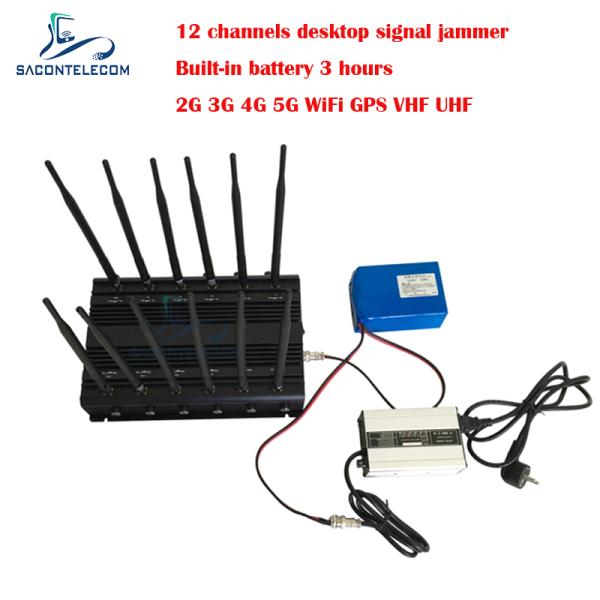Дисплейный джаммер 34w 2G 3G 4G 5G GPSL1 L2 L5 WiFi VHF UHF 12 антенн