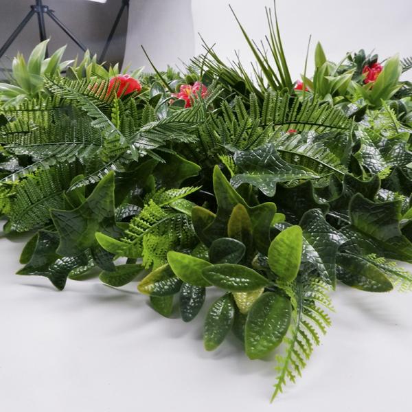 Поддельная изгородь PE PP 17 стен дюйма искусственное зеленое