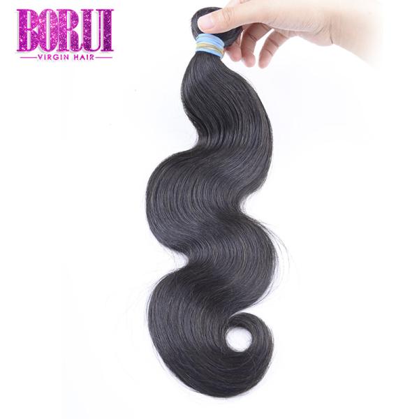 Unprocessed Brazilian Virgin Human Hair Body Wave With Thick Ends Cuticle Aligned BORUI
