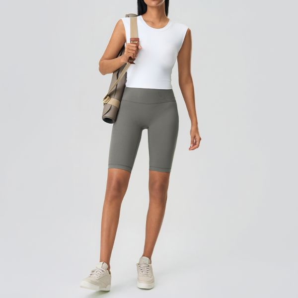 Tummy Control Women Athletic Biker Shorts Seamless Compression Fabric 5