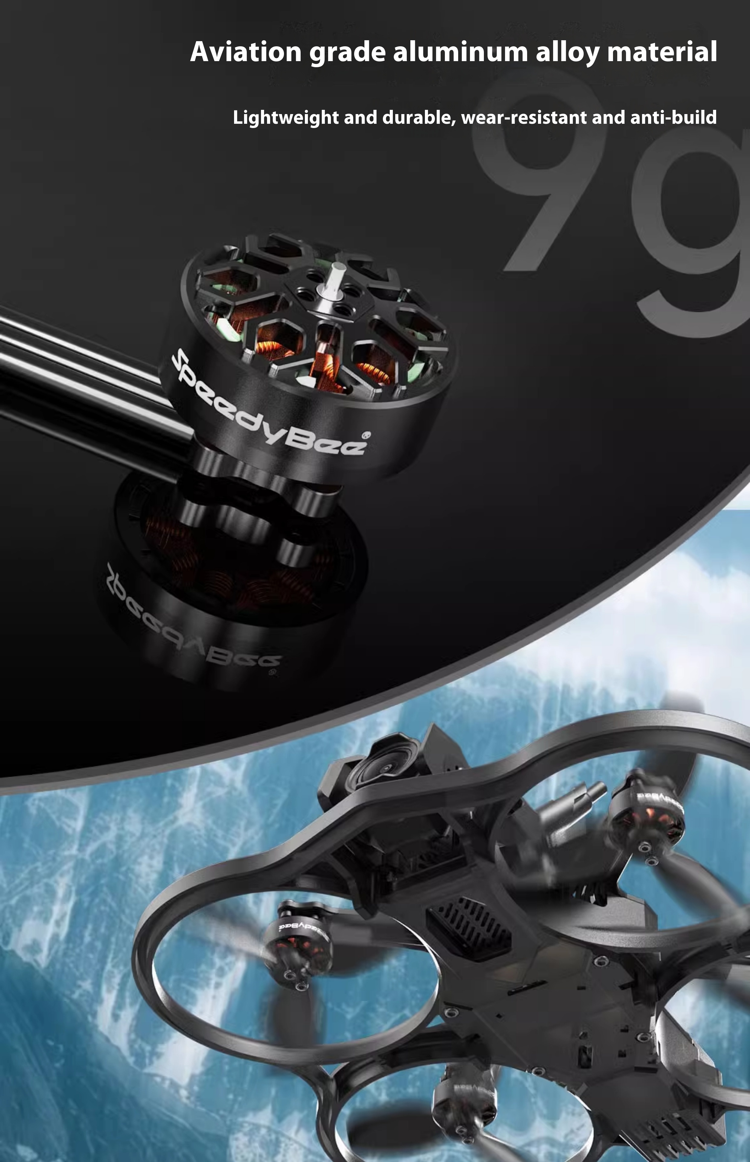 Speedybee V2 FPV Racing Drone Parts 2.5inch Bee25 Ride-Through Machine 1404-4600Kv Brushless Motor Silicone Adapter Upgrade