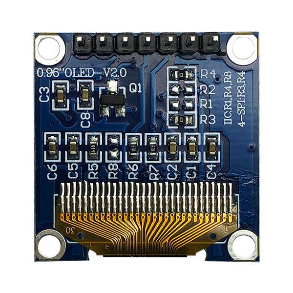 0.96インチ OLEDディスプレイモジュール 128x64ピクセル | SPIインターフェース | 青/白/黄青 | -40℃～80℃ | RoHS