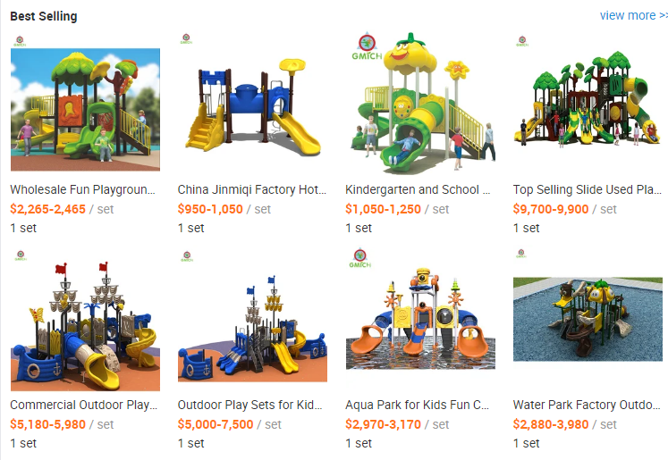 Customized Design Small Footprint Swing Set Space Saver Swingsets 550*430*360CM