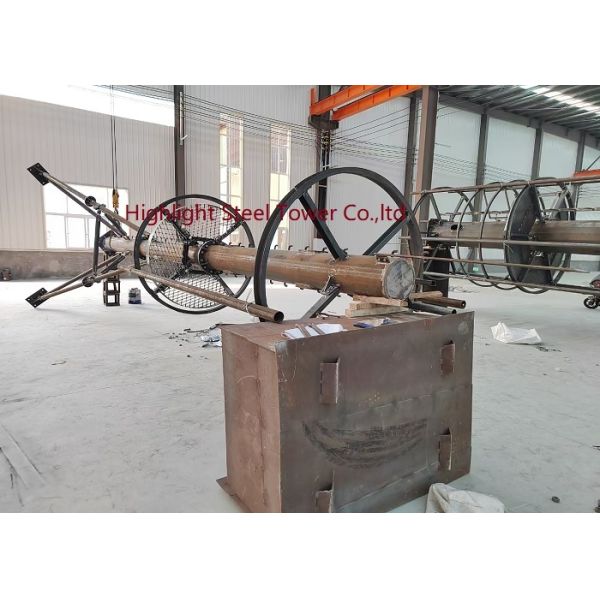 3 Legs Rooftop Lattice Steel Pole Concrete Base Or Anchor Bolts Type 0-300m Height