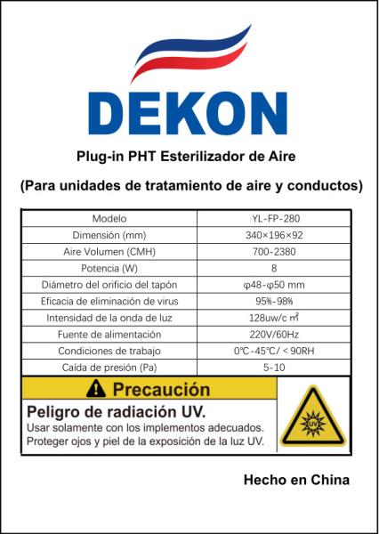 2380-5000CMH 49cm 15w Air duct plug in UVC Kit for central duct ac or AHU air disinfection and air purify product