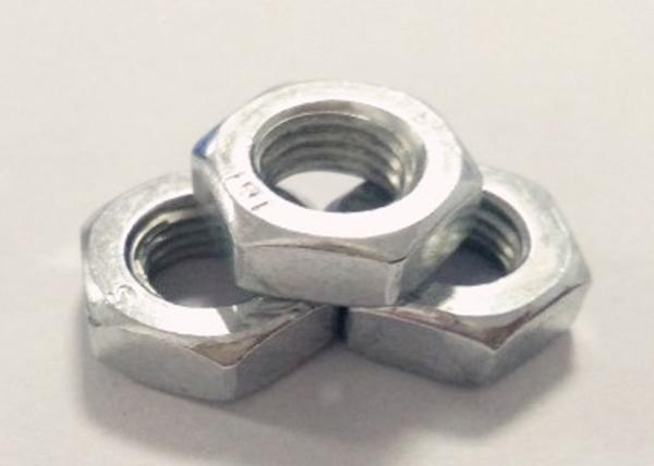 Q235 Coarse Thread Small Hex Nuts , M10x1.5 Hexagon Thin Nuts 6.5mm Thickness
