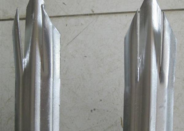 Euro Style Metal Palisade Fencing For Airport , Triple / Single Point Top