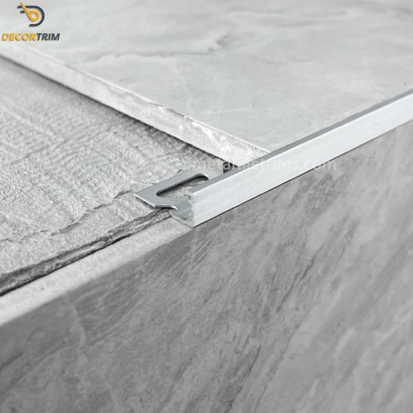 Matt Gold Width 23mm Aluminium L Shape Trim Silver Tile Edge Trim  Strip