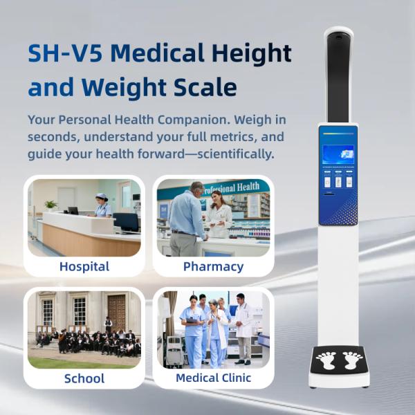 Wholesale BMI Electronic Smart Digital Weighing Scales Commercial Body Height Weight Machine for Hospital