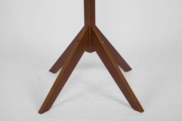 Home Walnut Wooden Coat Hanger Stand 6 Hooks Smooth For Protecting Clothes