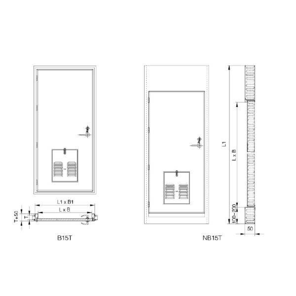 Оборудовать одиночной двери защиты от огня лист A60 морской