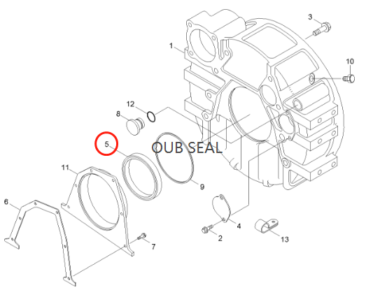 3934486 3968563 3968563 joint arrière de 5259499 vilebrequins pour S4D102 S6D102 6D114 Cummins Hyundai véritable