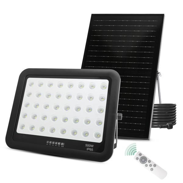 Black ABS Solar Light Remote Control 50w 100w 200w 300w 400w 500w Led Solar Flood Light