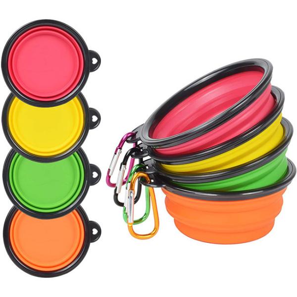 Portable 80g Pet Feeder Bowl 13cm Collapsible Water Bowl