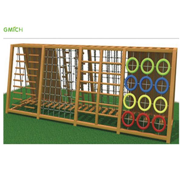 Anti Uv Wooden Play Structure Outdoor Equipment High Performance