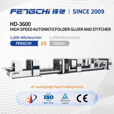 High Speed Automatic Folder Gluer Stitcher For 3 Ply 5 Ply Mono Cardboard