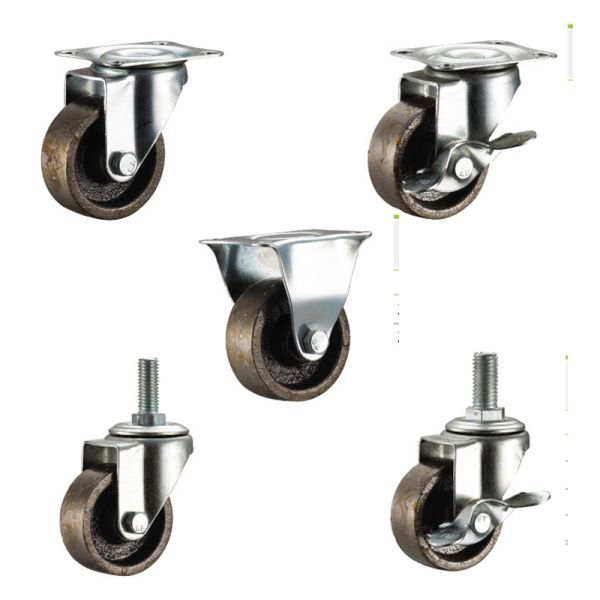 2 Inch Light Duty Cast Iron Swivel Caster Wheels – Small Size Heavy-Duty Cart Wheels