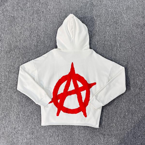 Custom Printing Or Embroidered Hoodie Screen Graphic Printed Oversized Boxy Pullover Cropped