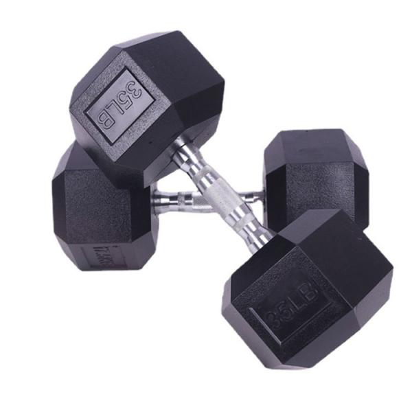 Rubber-covered Dumbbell Set with Customized Logo Perfect Addition to Home Gym Equipment