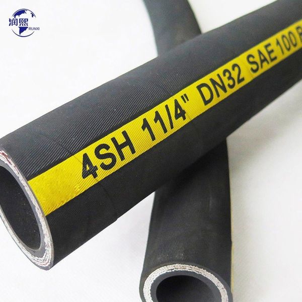 Factory Direct Sale Flexible En856 4SH 4SP Wire Spiral Hydraulic Rubber Hoses