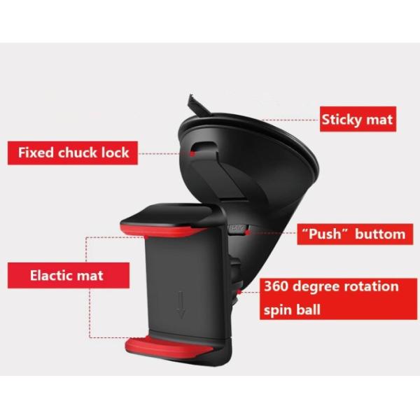 Universal 360 Degree Car Mobile Phone Holder , Car Mount For Iphone 5 6 Plus Galaxy Note