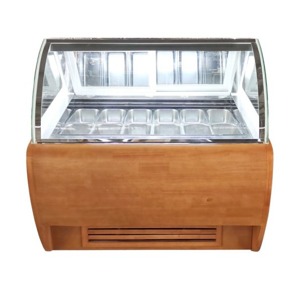 Commercial Gelato Display Freezer Ice Cream Display Refrigerator for Dessert Shop