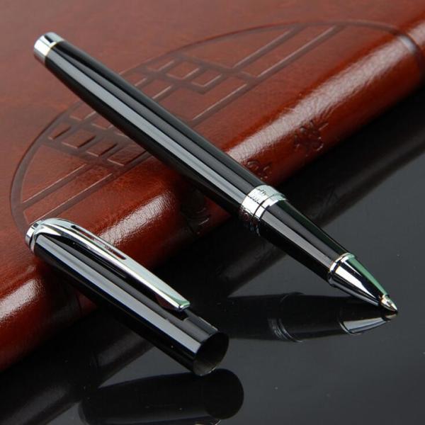 Black color  Executive Metal Roller Pen Cap logo pen With Gift Box