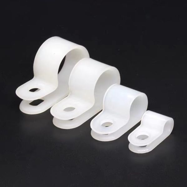 Plastic R Type Cable Clips Nylon Cable Clamp