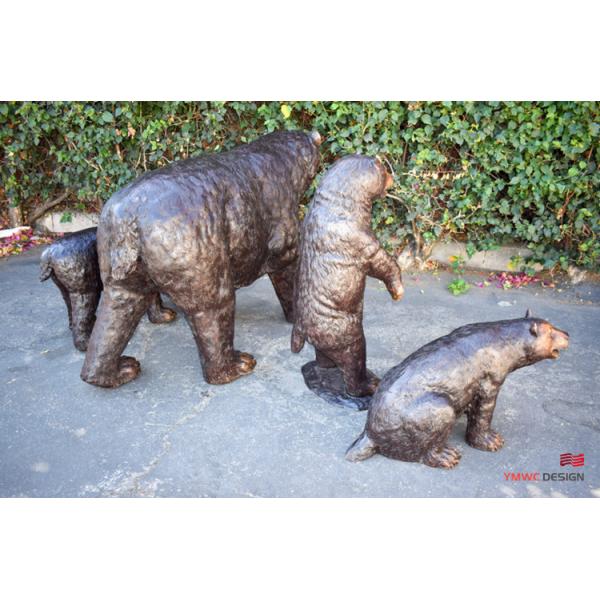 Life-Size Bronze Bear Sculpture Custom Metal Animal Statues for Artistic Installations