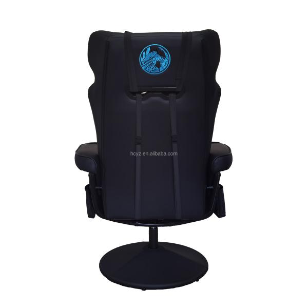 Black Racing Style PU Leather Office Gaming Sofa With Footrest 50*80*110cm for Gaming Room