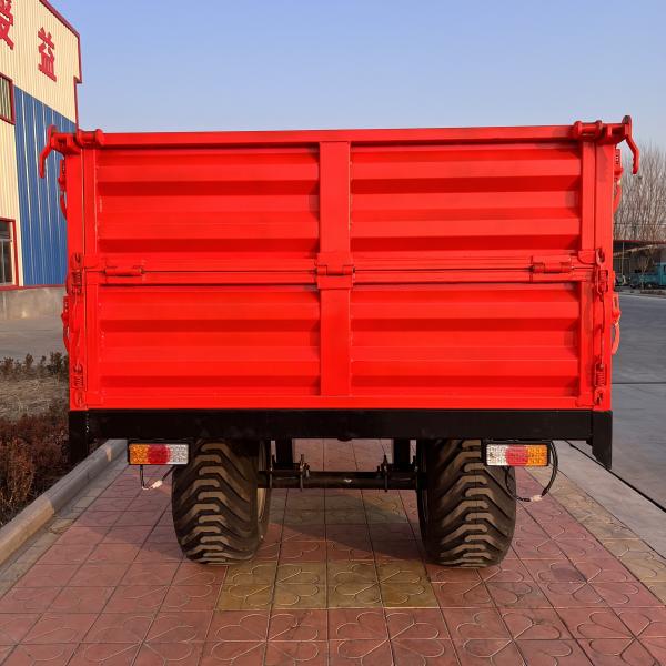 High Performance Heavy Load Farm Trailer Hydraulic Dump With 2-6 Tire