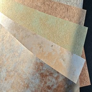 Rustic Patina Copper Tone PVC Decorative Film 3D Textured Surface PVC Furniture