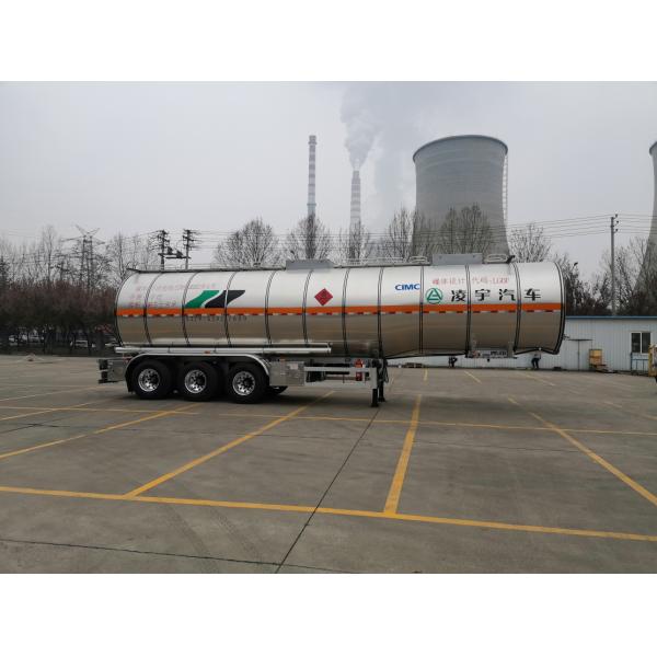 32100/31800 KG Rated Load Mass CIMC LINYU 8*4 Aluminum Alloy Liquid Fuel Tanker Trailer