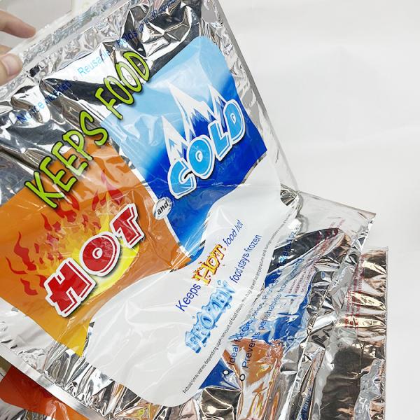 Plastic Silver Custom Disposable Hot Cold Thermal Bag For Frozen Food