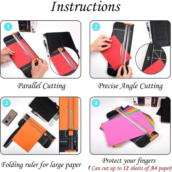Cortador de papel portátil A4 Mini cortador de papel manual para la escuela de oficina en múltiples colores