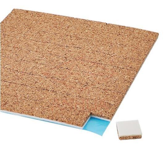 China Adhesive Cork Pads for Protective Glass 12x12mm, 1.5mm thickness Factory
